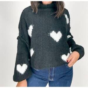NEW ASTRID lori heart sweater in black